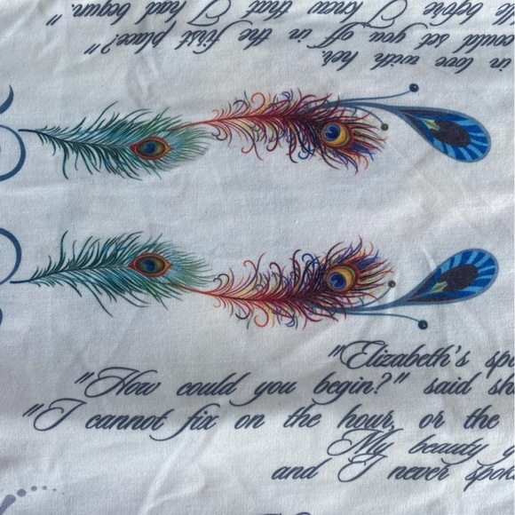 Madkind Accessories - Madkind Pride And Prejudice White Infinity Scarf Jane Austin Classic Book Lover